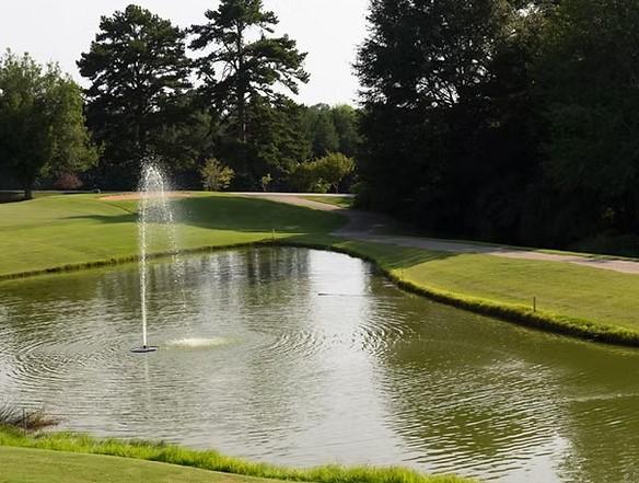 Image 3: An inviting water feature with a fountain graces t