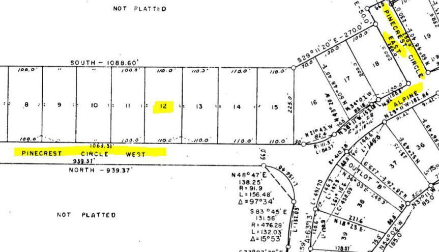 Image 3: Lot 12 plat map of lot